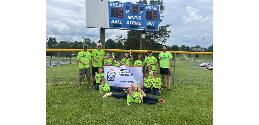 2023 Softball Coach-Pitch State Champions -Trace Creek